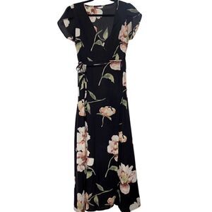Black Maxi Floral Dress
